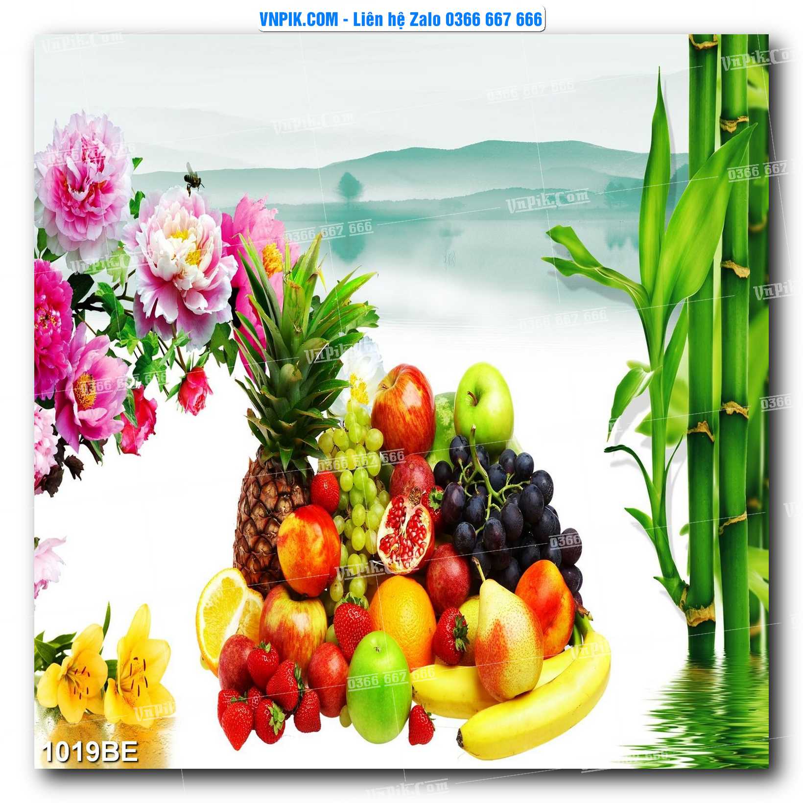 Tranh treo tường trang trí phòng bếp đẹp mã 1019BE