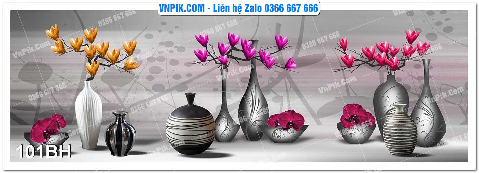 Tranh bình hoa nghệ thuật 101BH
