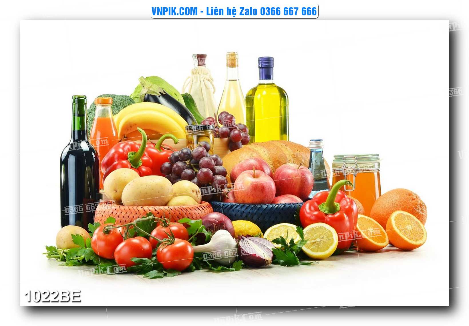 Tranh treo tường trang trí phòng bếp đẹp mã 1022BE