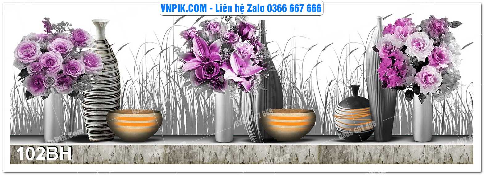 Tranh bình hoa nghệ thuật 102BH