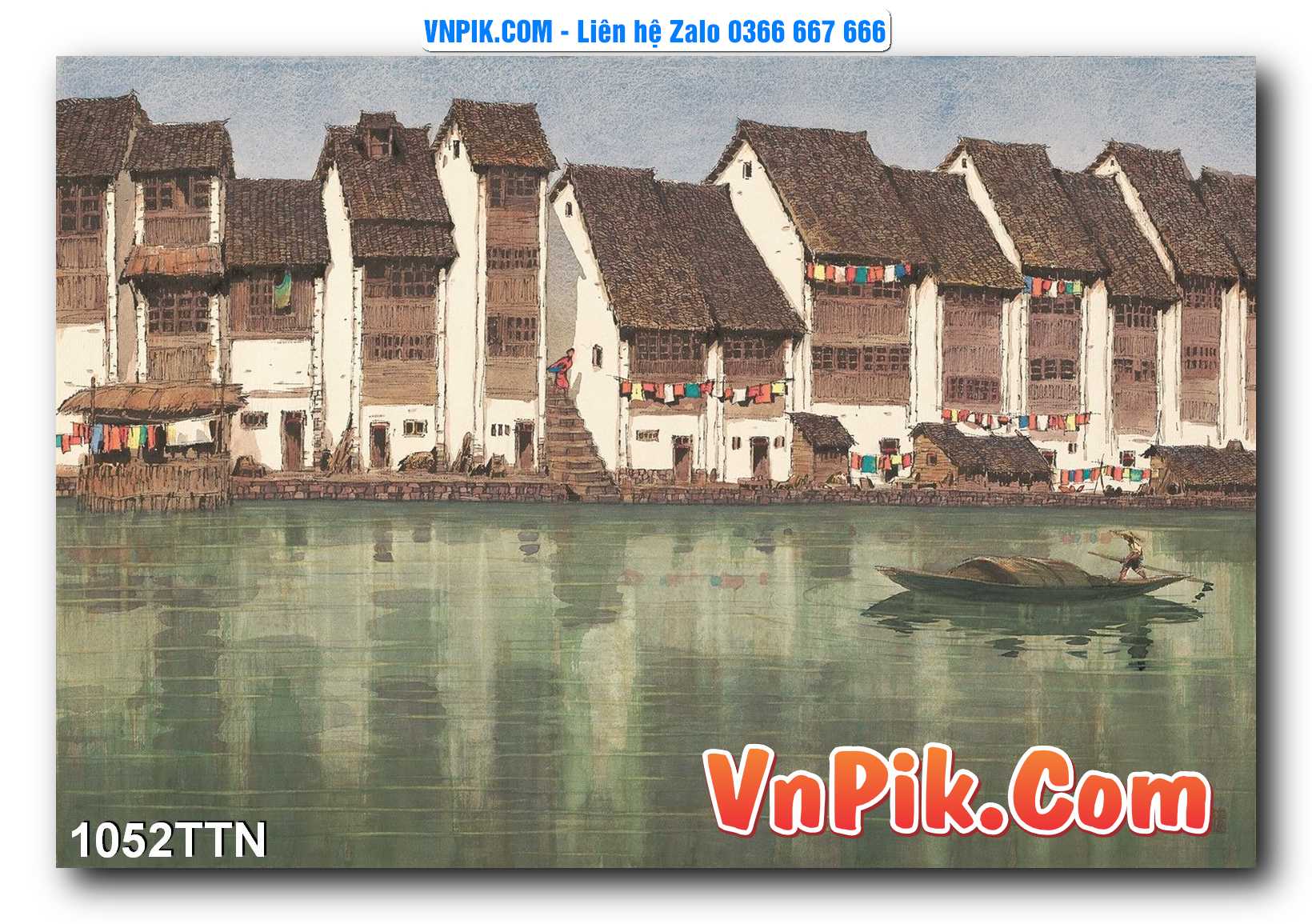 Tranh thác nước – Tranh phong thủy – Tranh treo tường mã 1052TTN