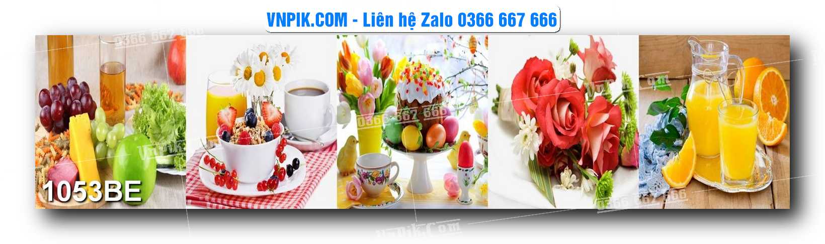Tranh treo tường trang trí phòng bếp đẹp mã 1053BE