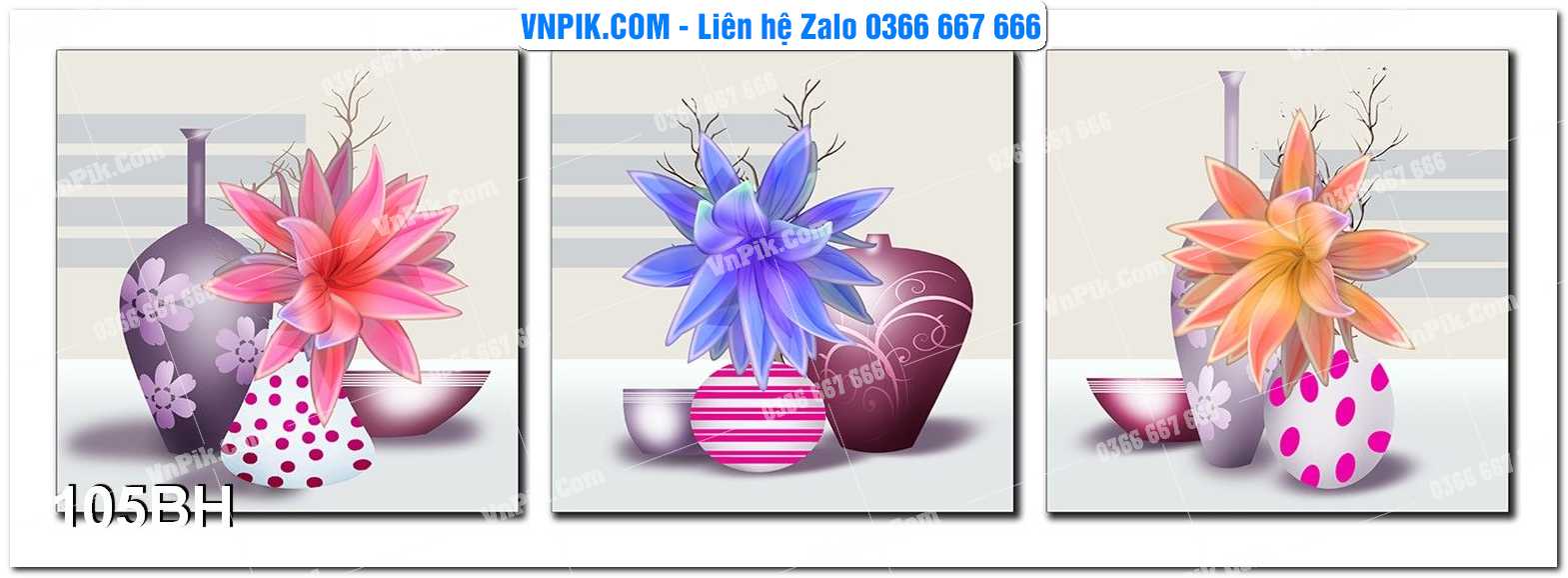 Tranh bình hoa nghệ thuật 105BH
