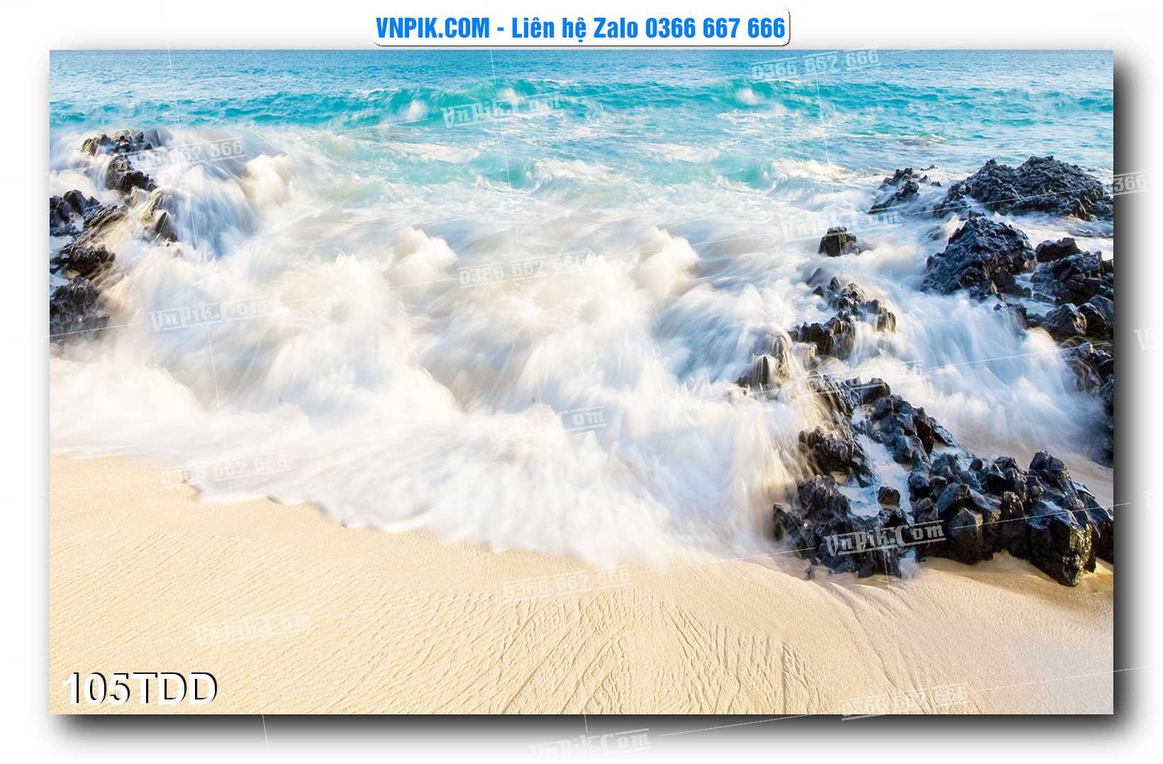 Tranh đại dương – cá heo 3D – tranh bể cá 105TDD