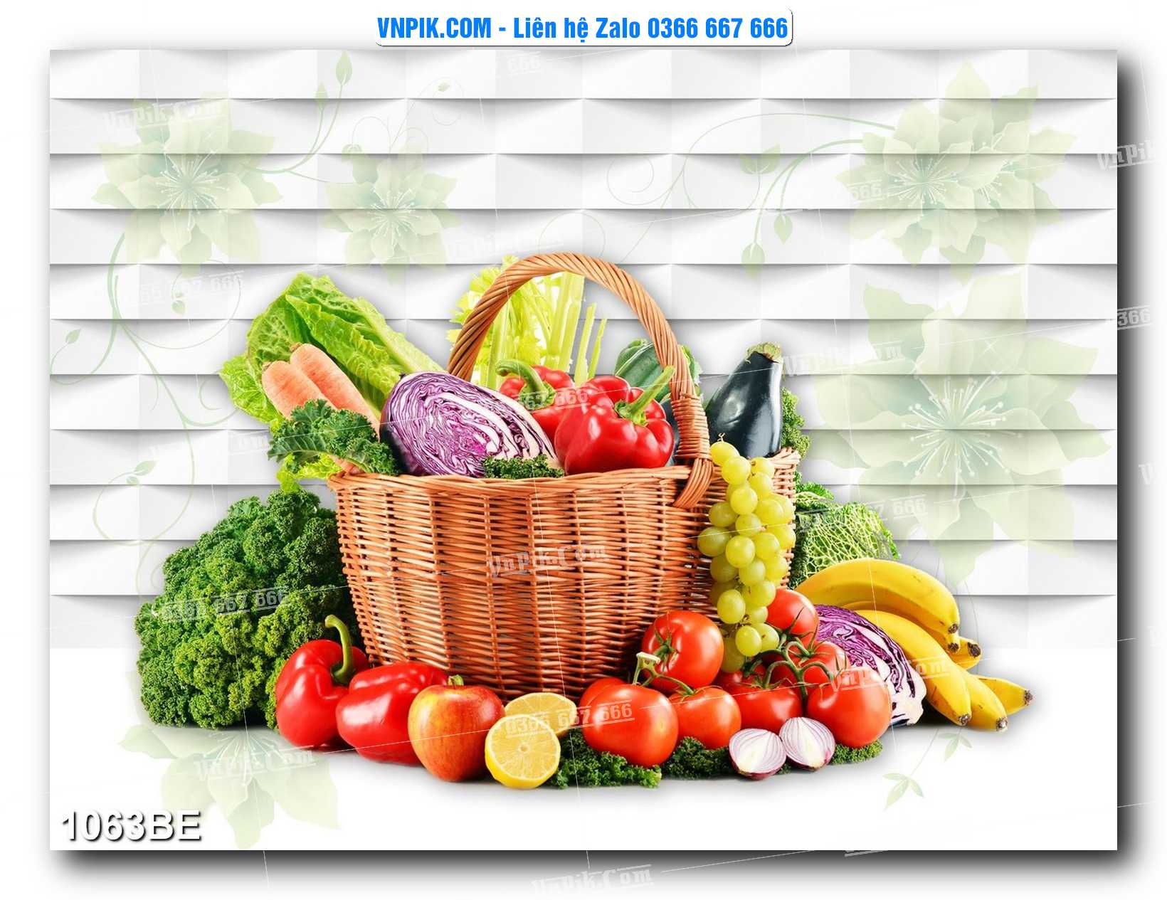 Tranh treo tường trang trí phòng bếp đẹp mã 1063BE