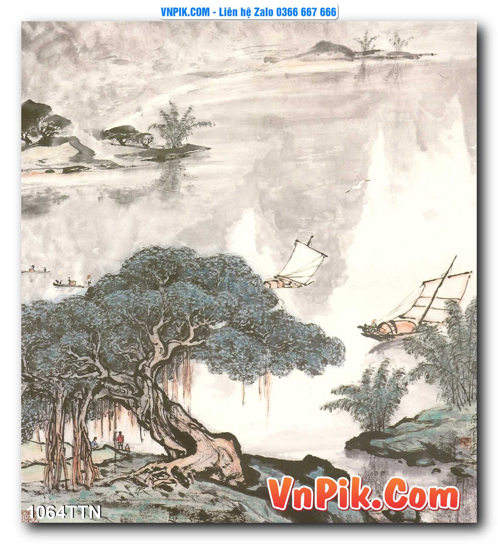 Tranh thác nước – Tranh phong thủy – Tranh treo tường mã 1064TTN
