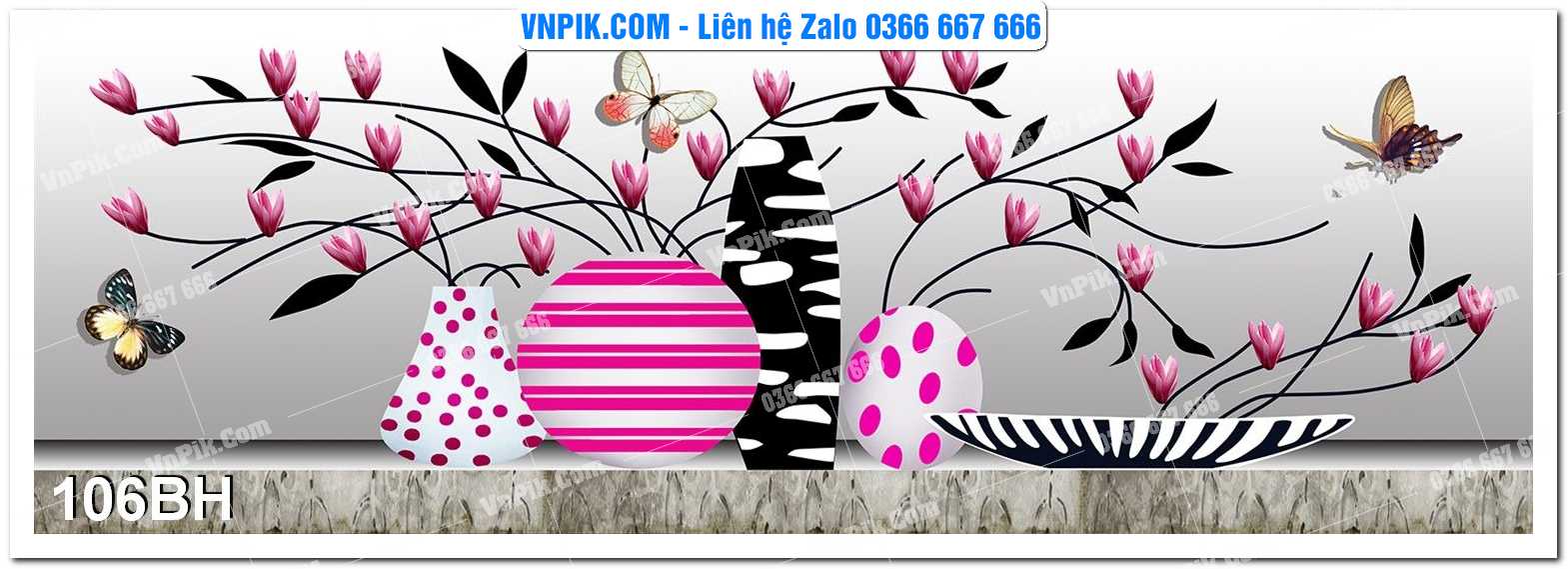 Tranh bình hoa nghệ thuật 106BH