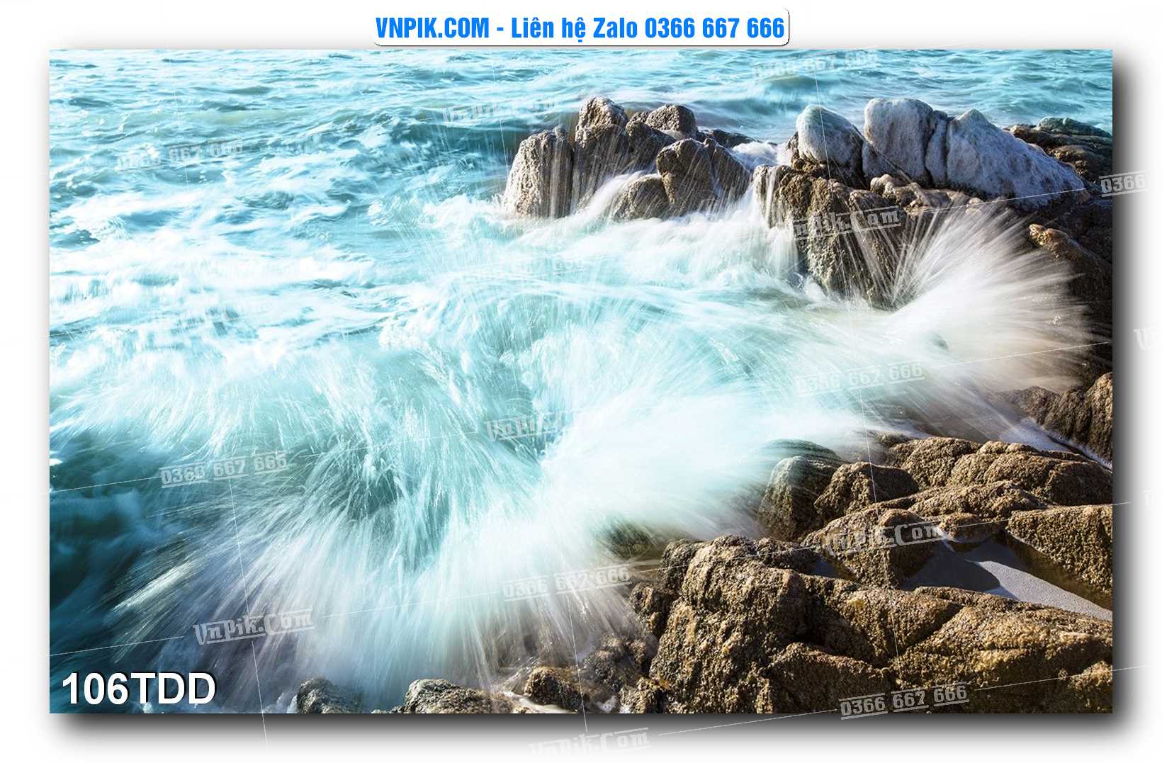 Tranh đại dương – cá heo 3D – tranh bể cá 106TDD