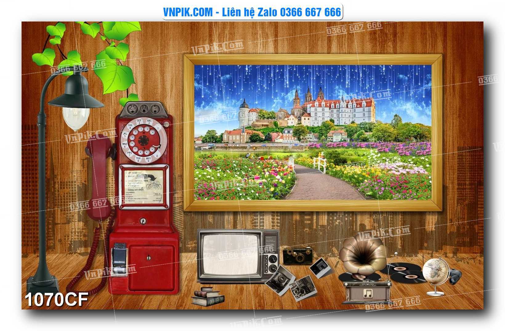 Tranh tường trang trí quán cà phê – trà chanh – trà sữa mã 1070CF
