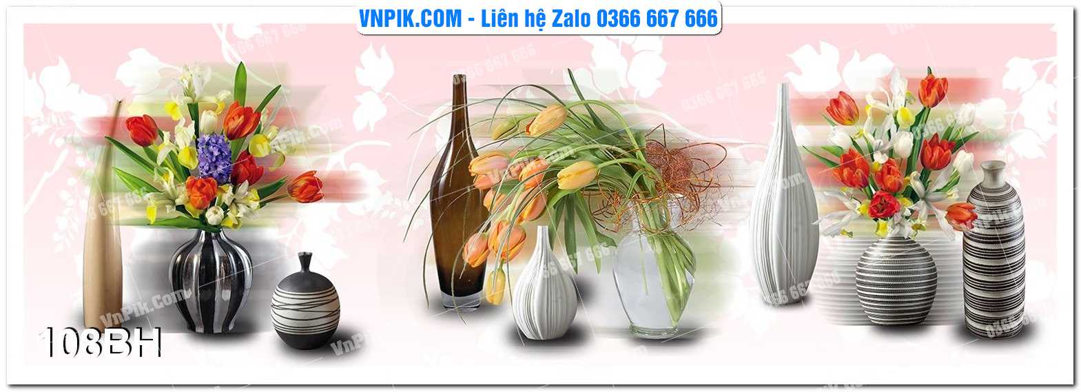 Tranh bình hoa nghệ thuật 108BH