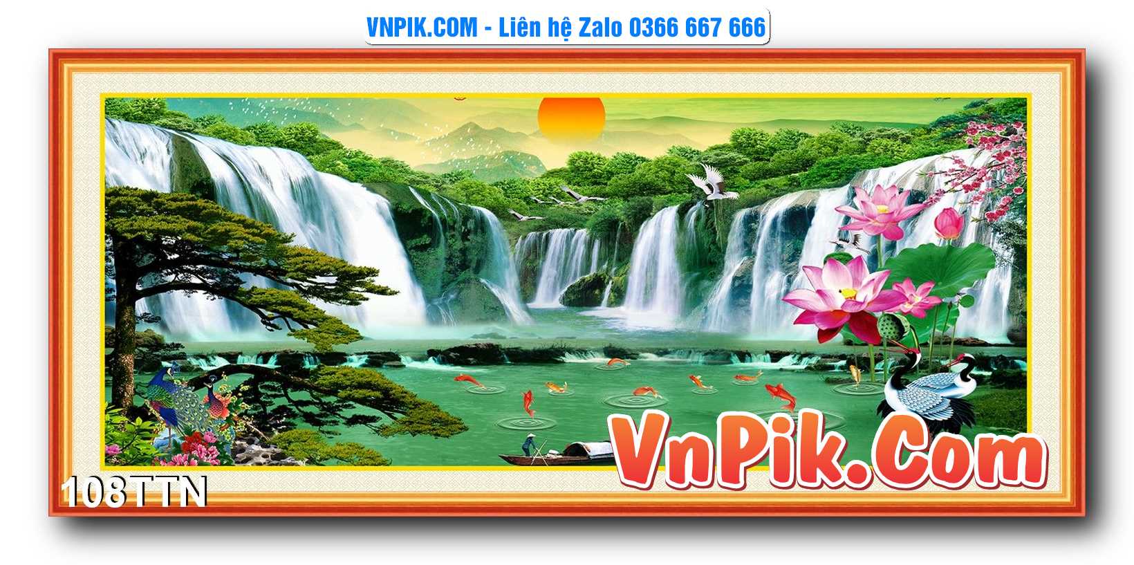 Tranh thác nước – Tranh phong thủy – Tranh treo tường mã 108TTN
