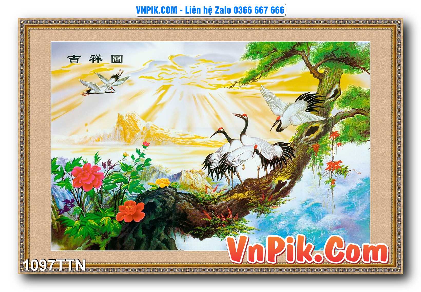 Tranh thác nước – Tranh phong thủy – Tranh treo tường mã 1097TTN