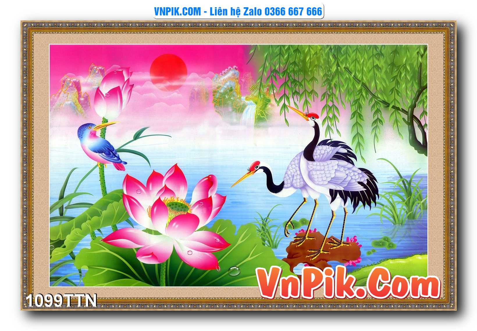 Tranh thác nước – Tranh phong thủy – Tranh treo tường mã 1099TTN