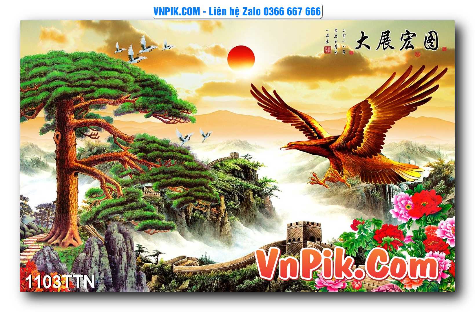 Tranh thác nước – Tranh phong thủy – Tranh treo tường mã 1103TTN