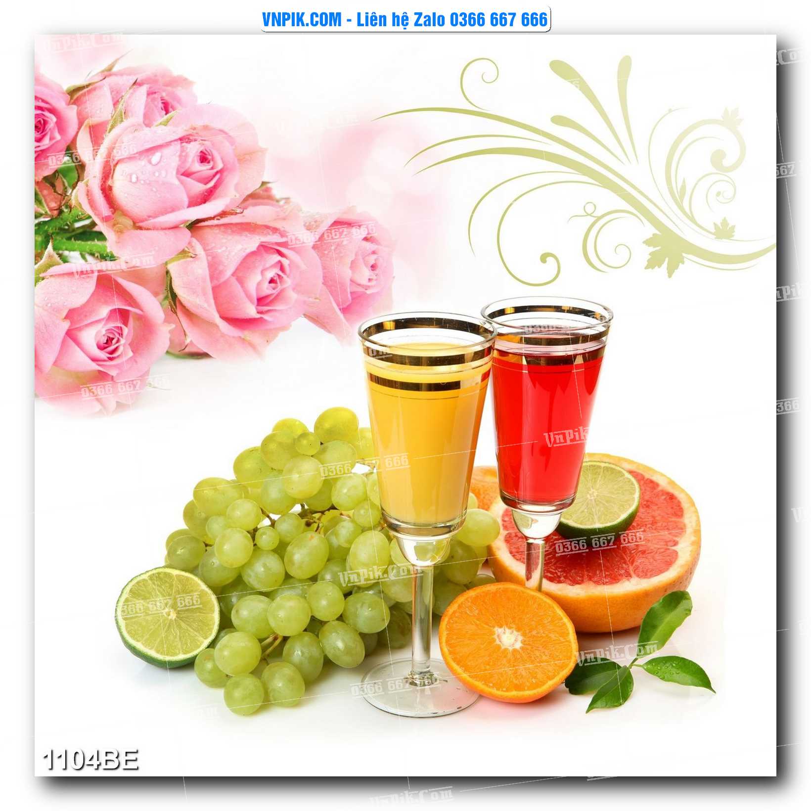 Tranh treo tường trang trí phòng bếp đẹp mã 1104BE