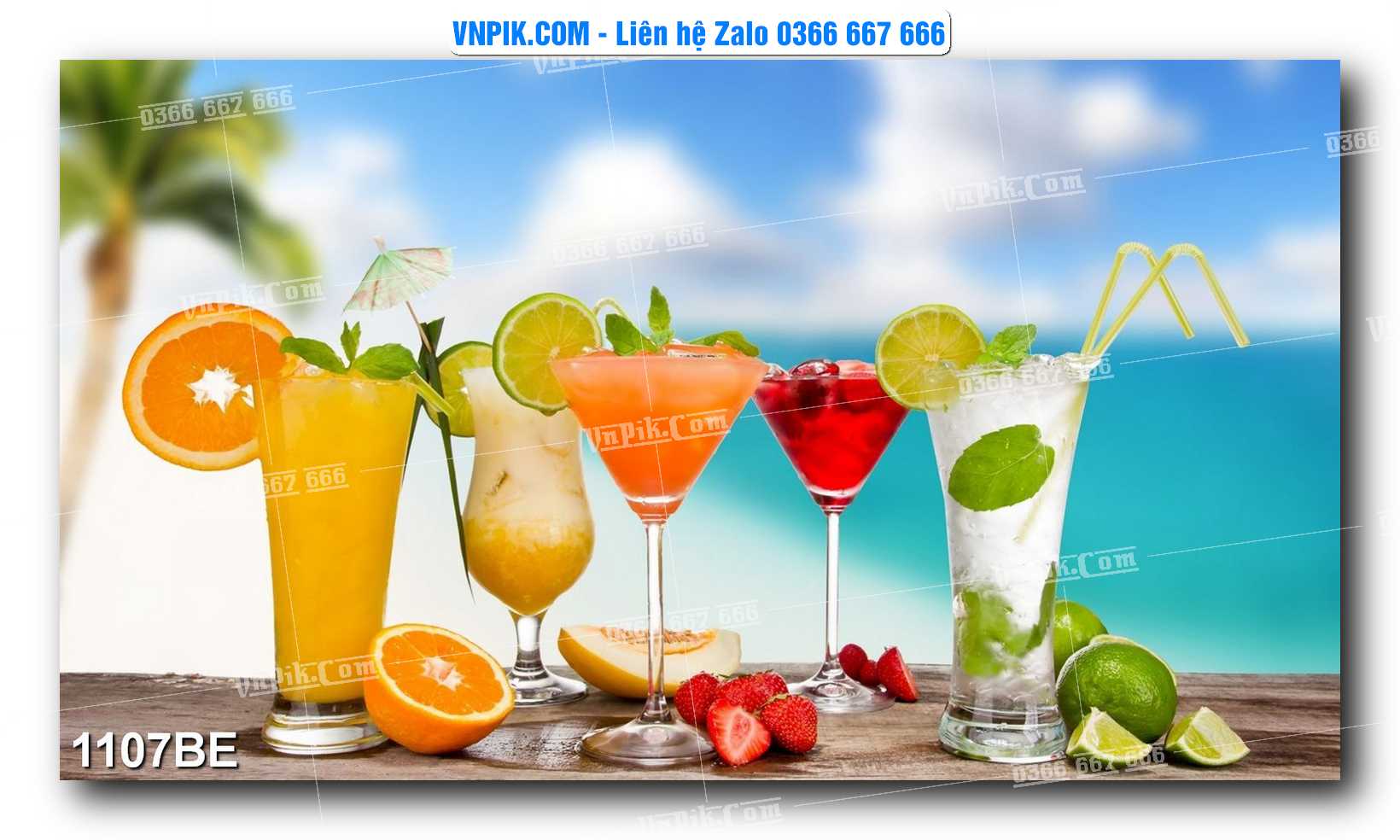 Tranh treo tường trang trí phòng bếp đẹp mã 1107BE
