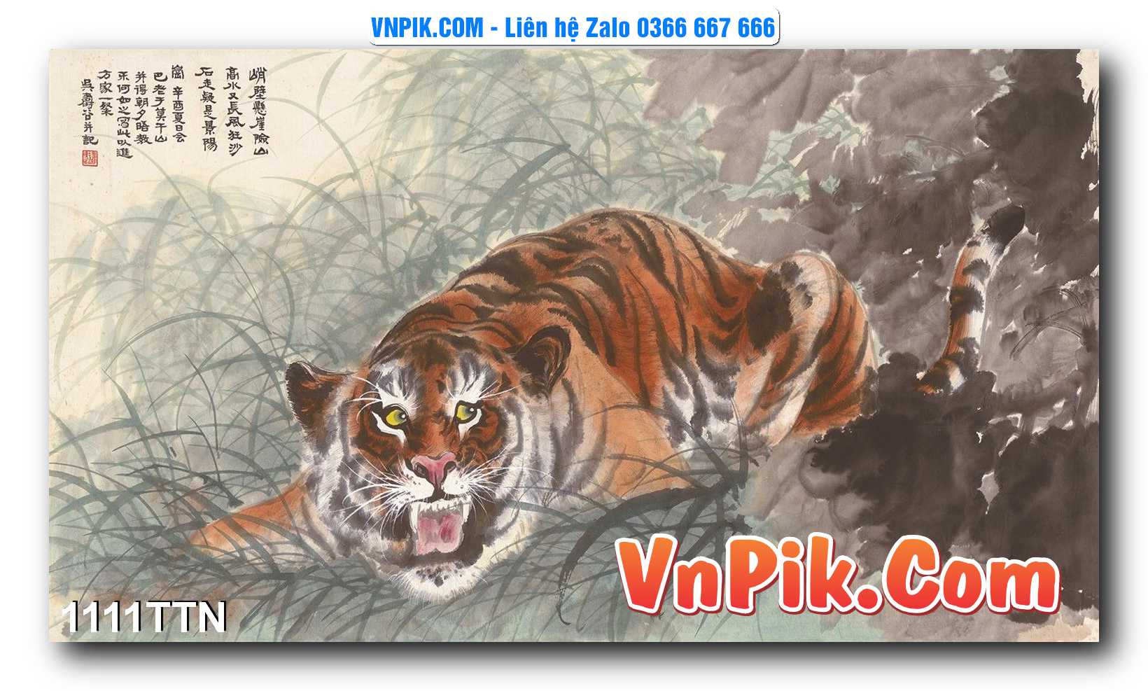 Tranh thác nước – Tranh phong thủy – Tranh treo tường mã 1111TTN