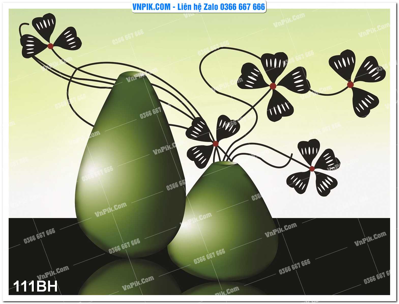 Tranh bình hoa nghệ thuật 111BH