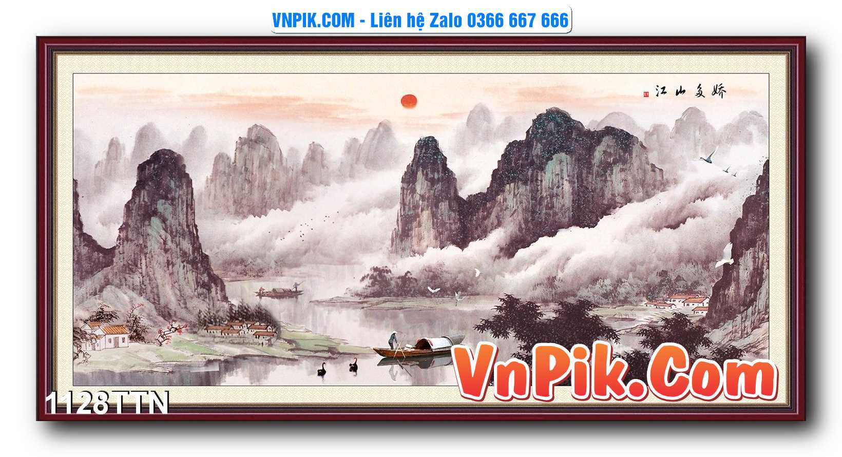Tranh thác nước – Tranh phong thủy – Tranh treo tường mã 1128TTN