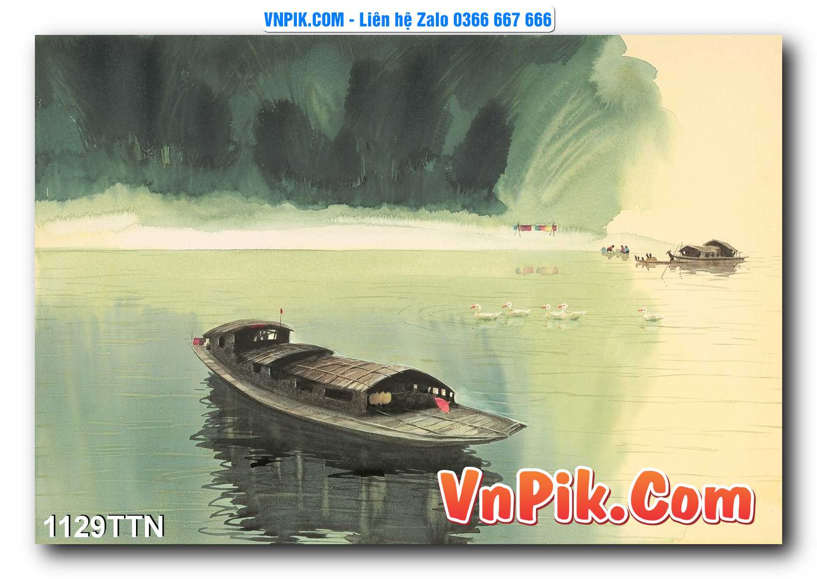 Tranh thác nước – Tranh phong thủy – Tranh treo tường mã 1129TTN