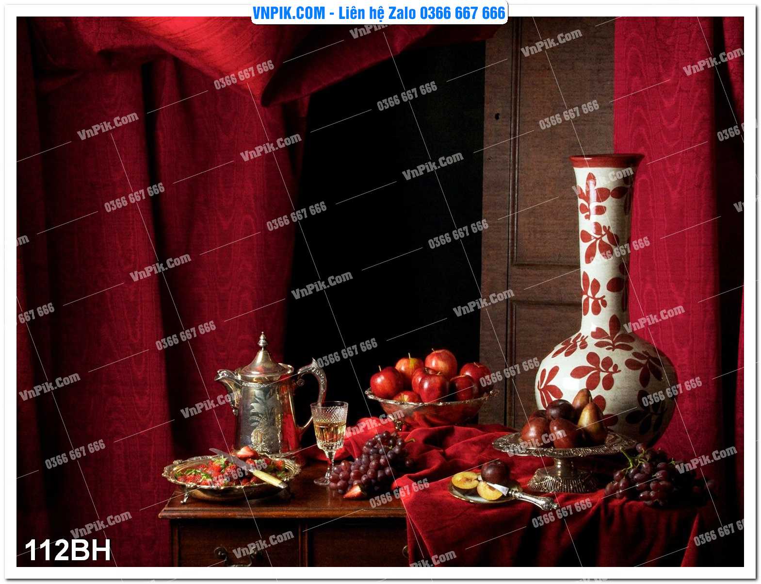 Tranh bình hoa nghệ thuật 112BH