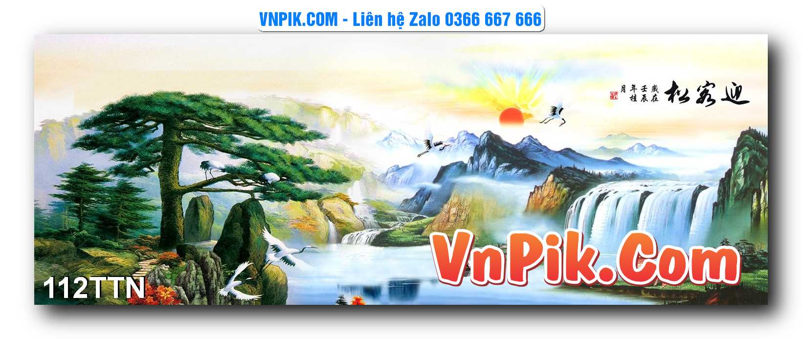 Tranh thác nước – Tranh phong thủy – Tranh treo tường mã 112TTN
