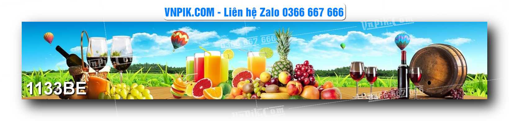 Tranh treo tường trang trí phòng bếp đẹp mã 1133BE
