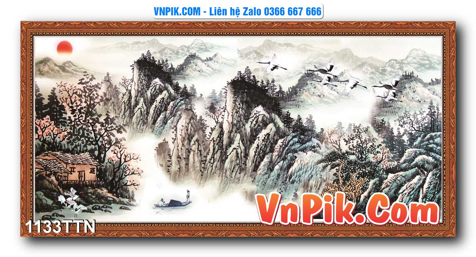 Tranh thác nước – Tranh phong thủy – Tranh treo tường mã 1133TTN
