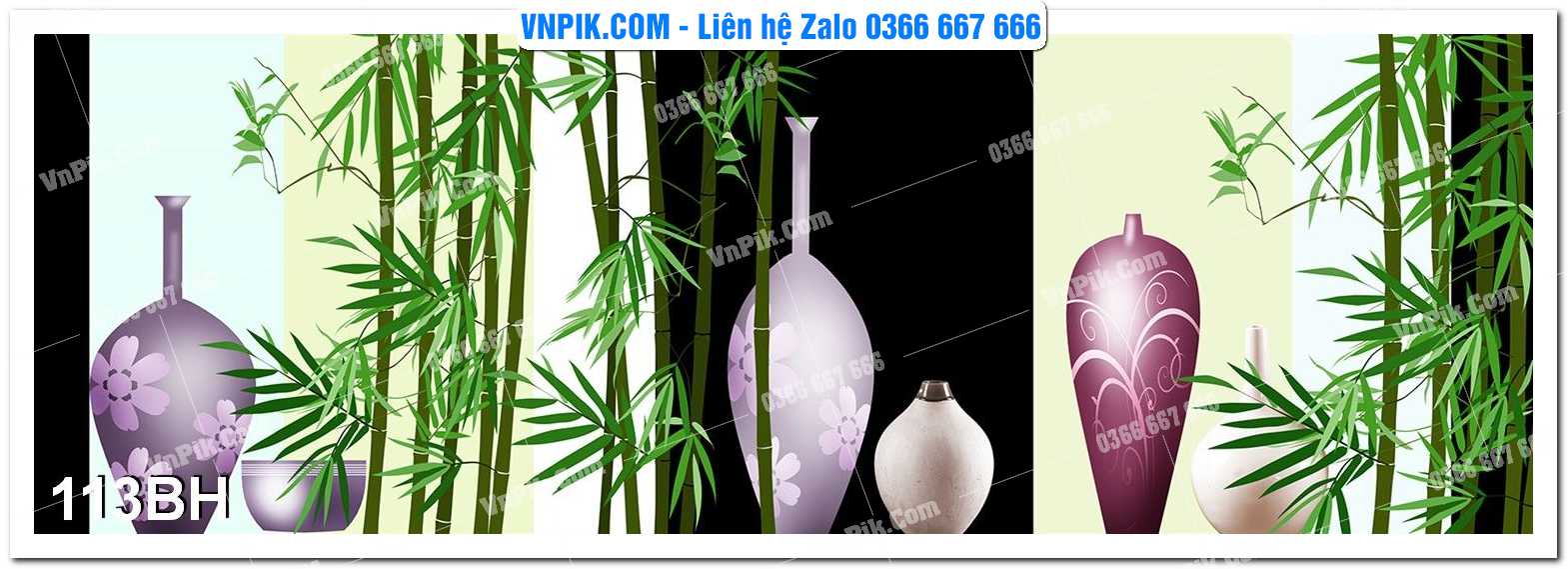 Tranh bình hoa nghệ thuật 113BH