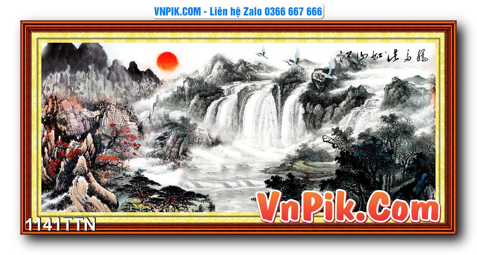 Tranh thác nước – Tranh phong thủy – Tranh treo tường mã 1141TTN