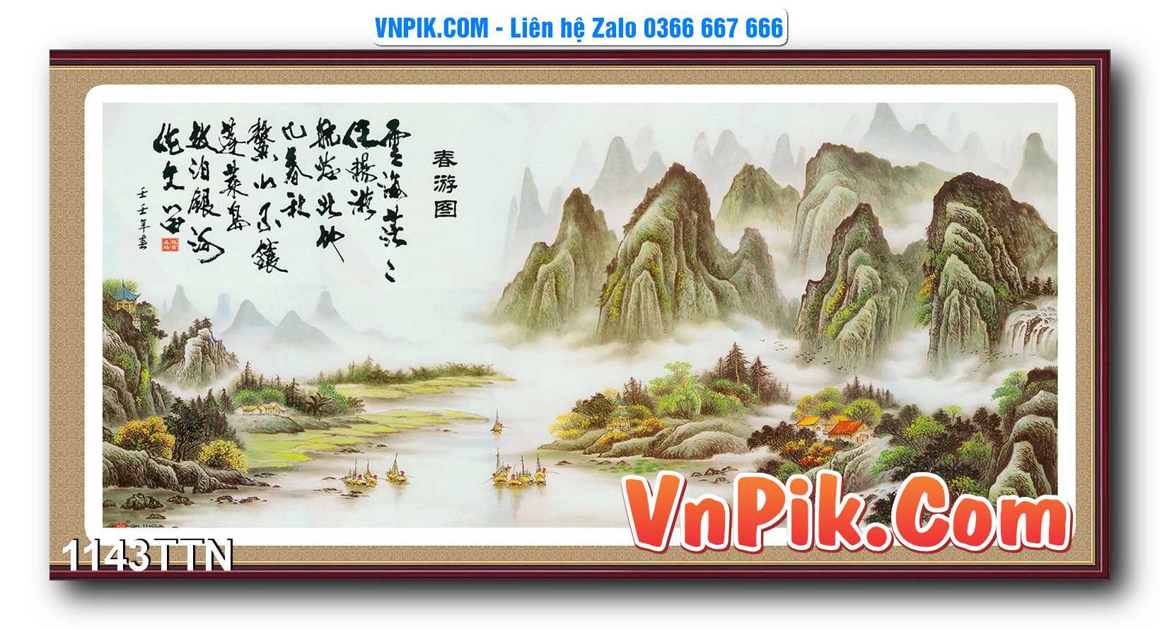Tranh thác nước – Tranh phong thủy – Tranh treo tường mã 1143TTN