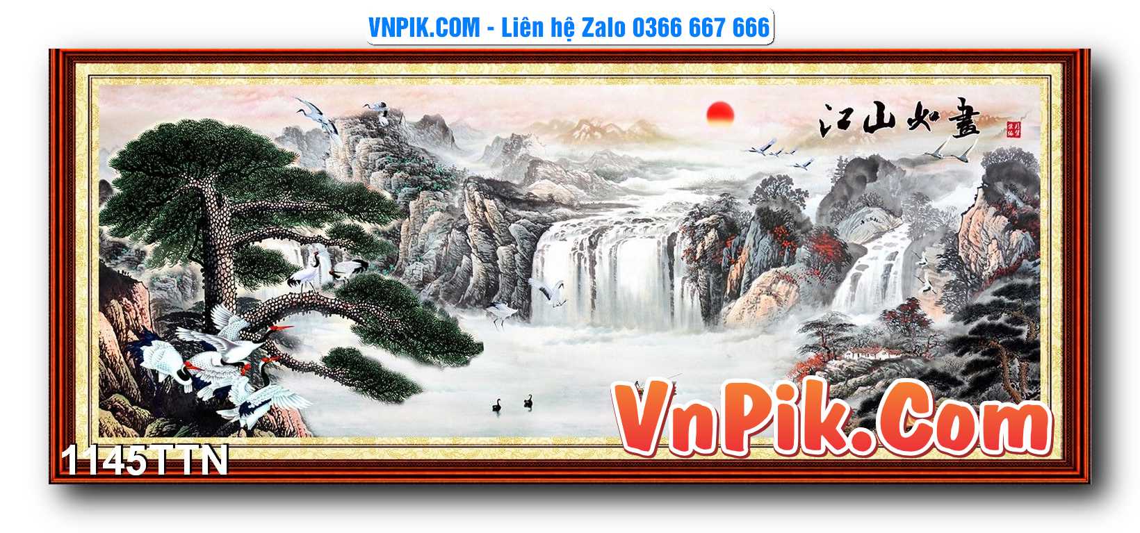 Tranh thác nước – Tranh phong thủy – Tranh treo tường mã 1145TTN