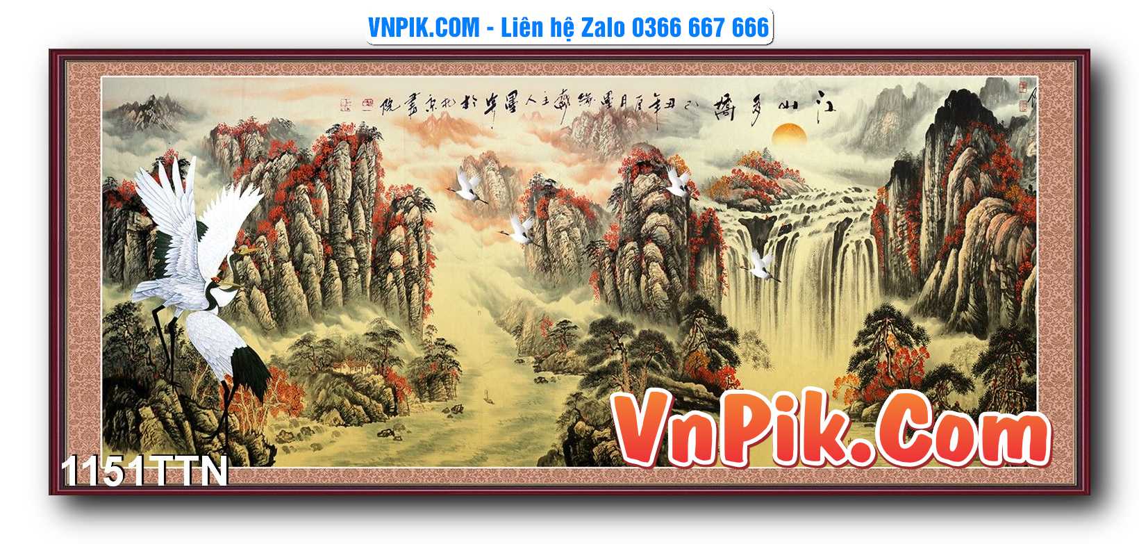 Tranh thác nước – Tranh phong thủy – Tranh treo tường mã 1151TTN