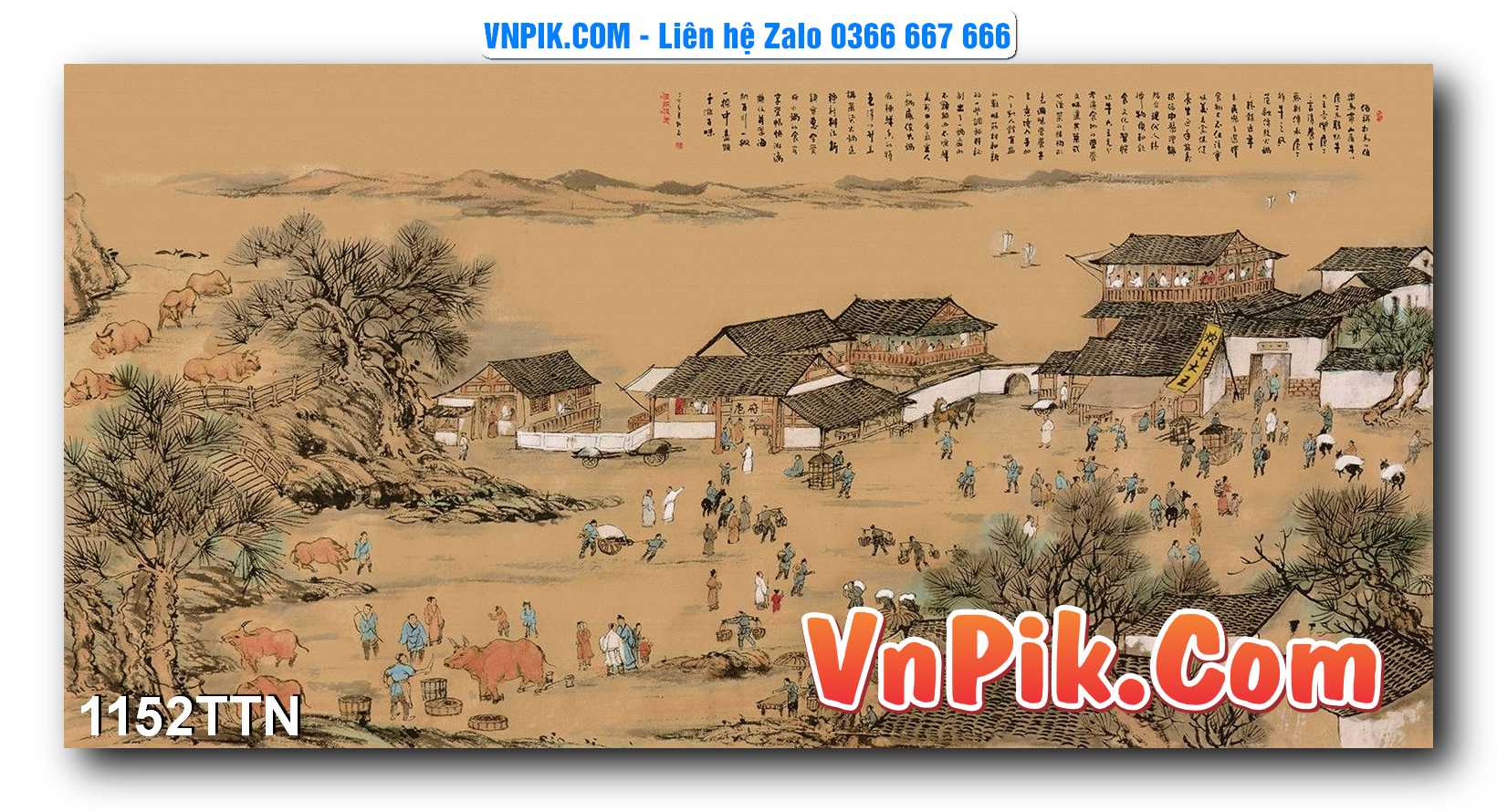 Tranh thác nước – Tranh phong thủy – Tranh treo tường mã 1152TTN