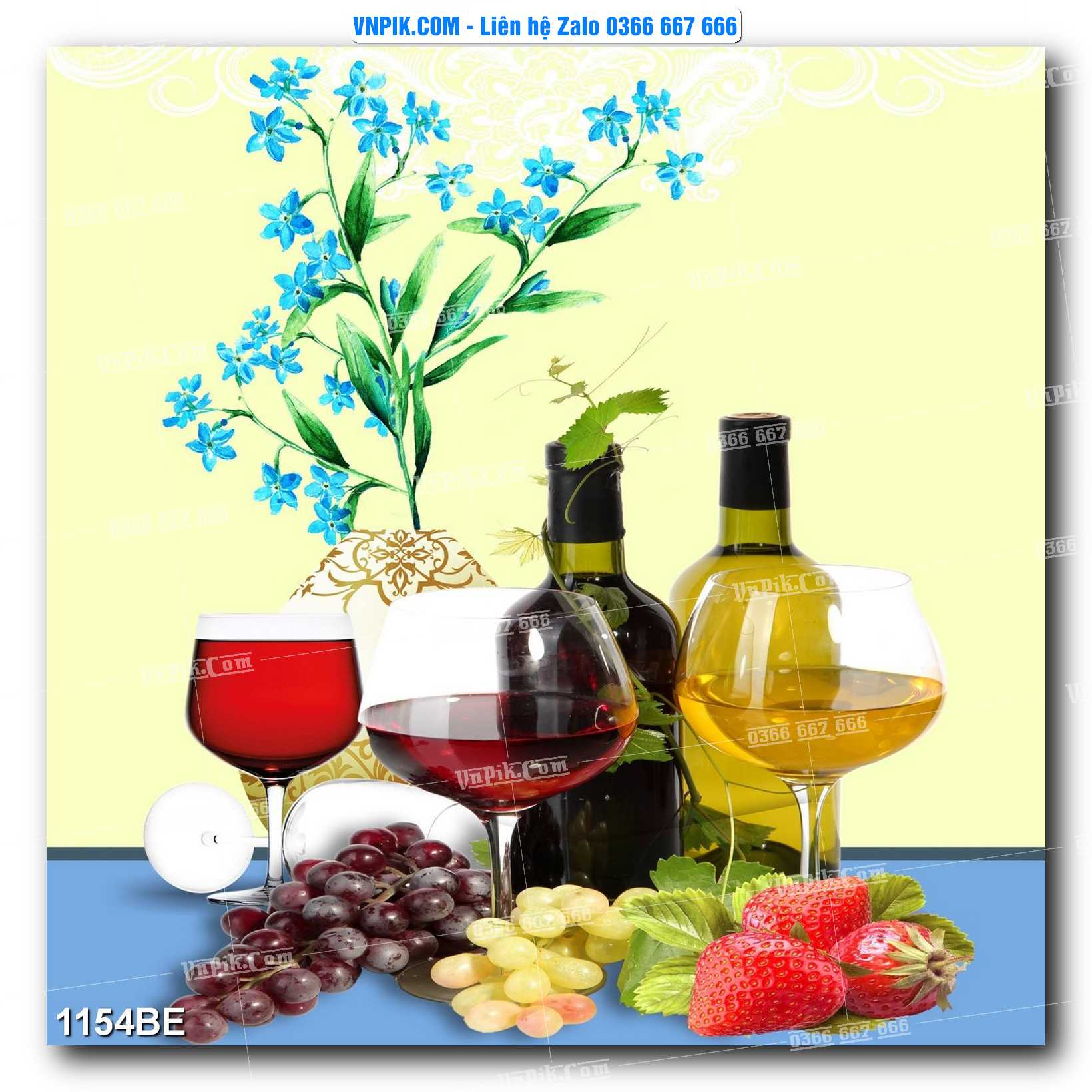 Tranh treo tường trang trí phòng bếp đẹp mã 1154BE