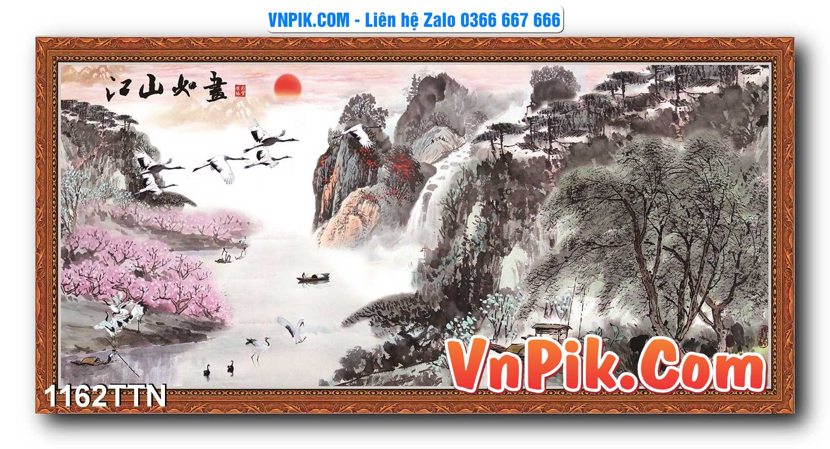 Tranh thác nước – Tranh phong thủy – Tranh treo tường mã 1162TTN