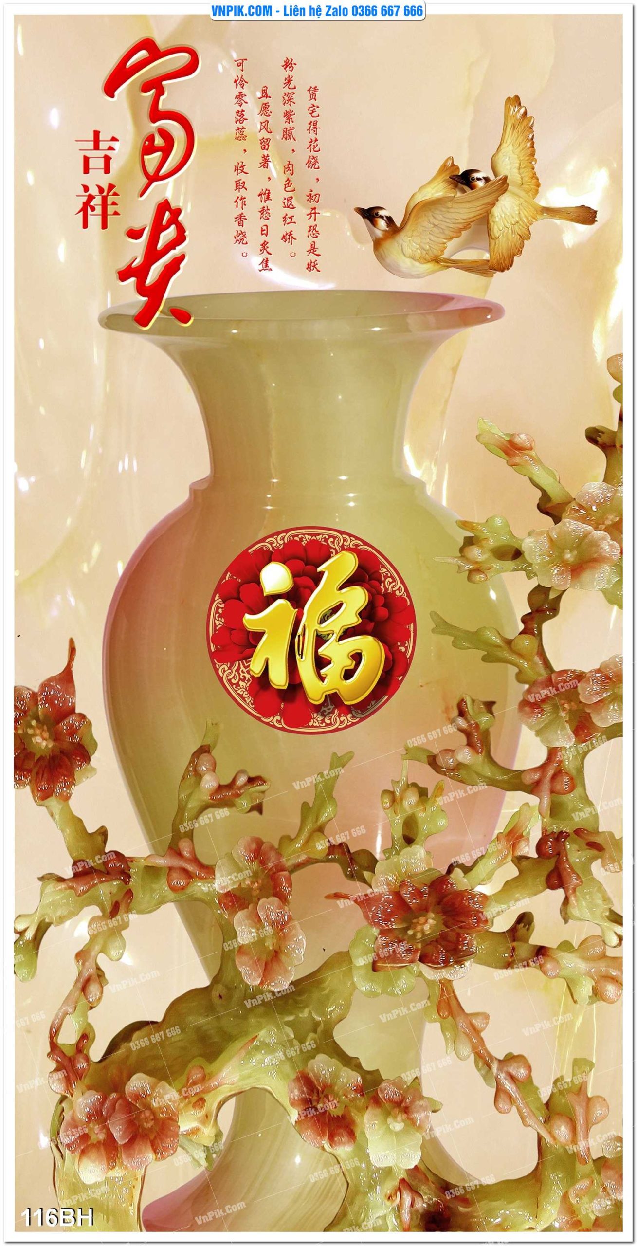 Tranh bình hoa nghệ thuật 116BH