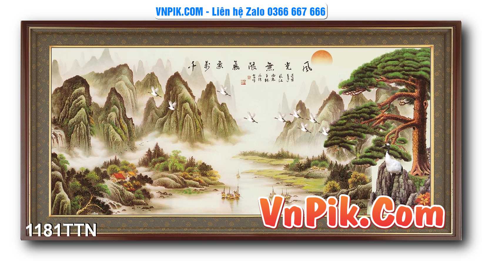 Tranh thác nước – Tranh phong thủy – Tranh treo tường mã 1181TTN