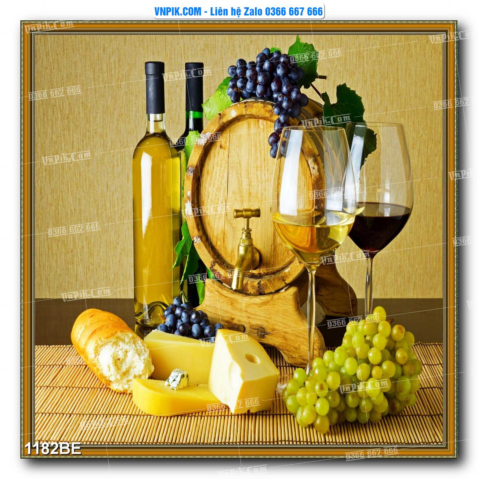 Tranh treo tường trang trí phòng bếp đẹp mã 1182BE