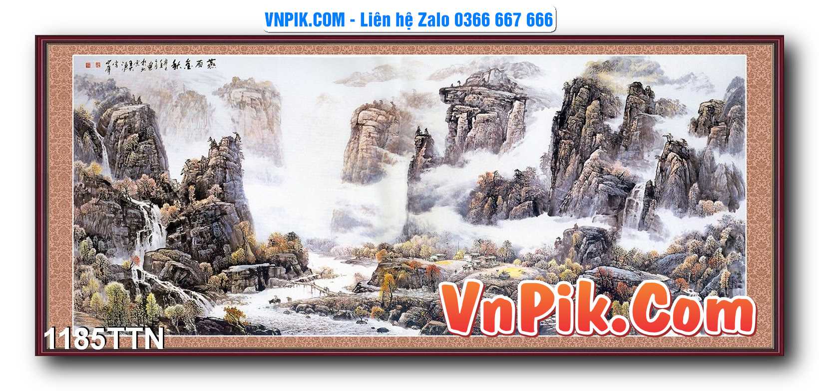 Tranh thác nước – Tranh phong thủy – Tranh treo tường mã 1185TTN