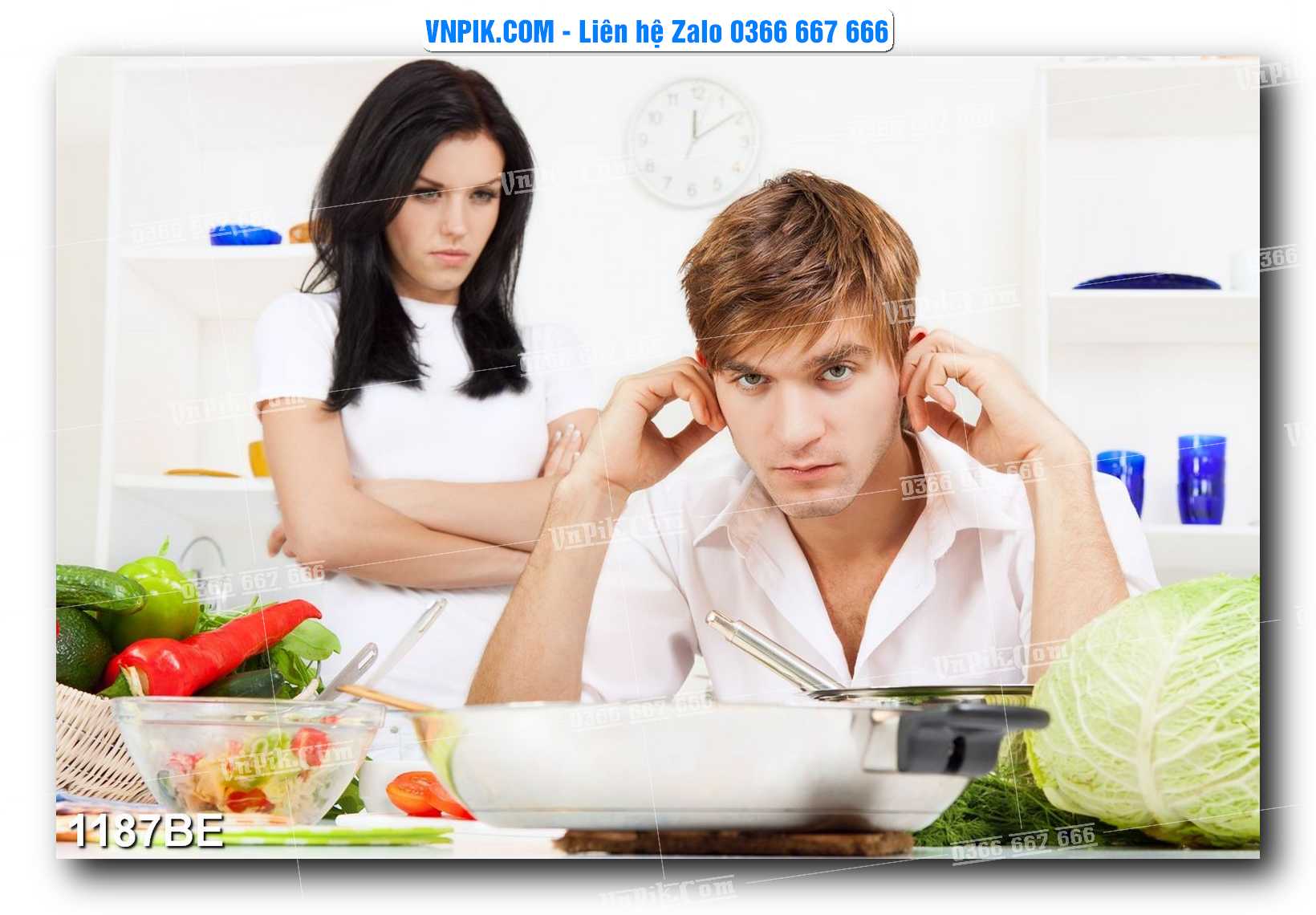 Tranh treo tường trang trí phòng bếp đẹp mã 1187BE