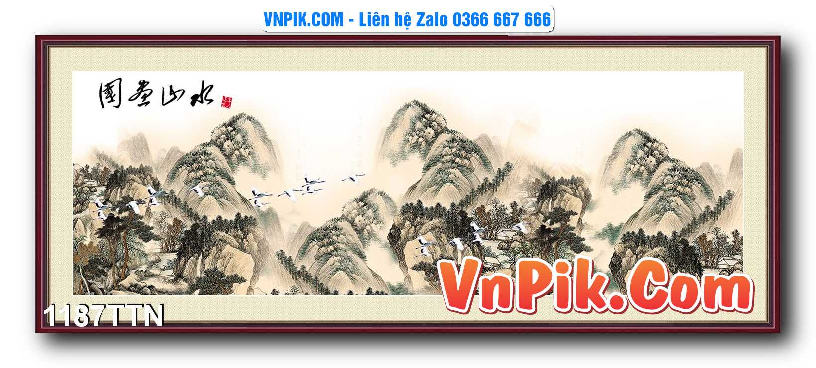 Tranh thác nước – Tranh phong thủy – Tranh treo tường mã 1187TTN