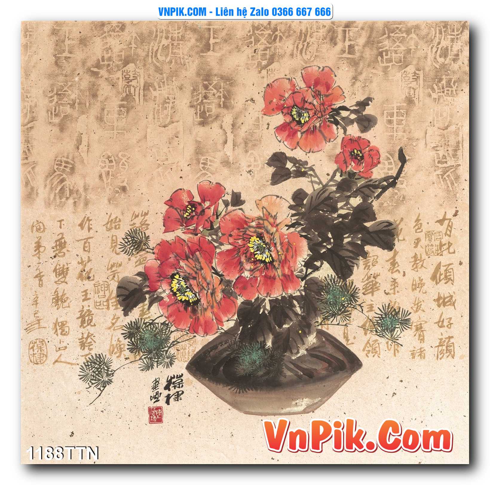 Tranh thác nước – Tranh phong thủy – Tranh treo tường mã 1188TTN