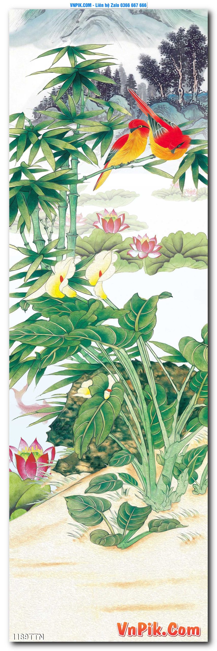 Tranh thác nước – Tranh phong thủy – Tranh treo tường mã 1189TTN