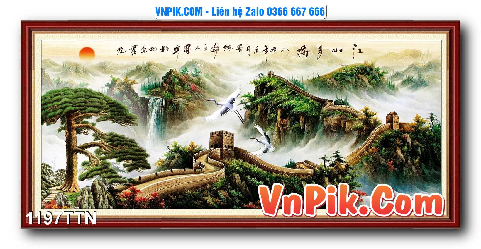 Tranh thác nước – Tranh phong thủy – Tranh treo tường mã 1197TTN