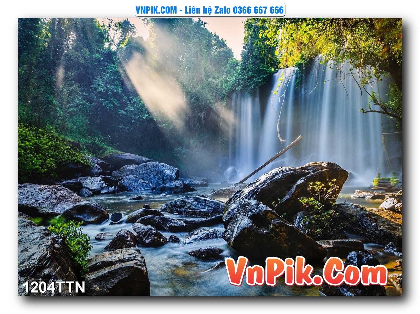 Tranh thác nước – Tranh phong thủy – Tranh treo tường mã 1204TTN