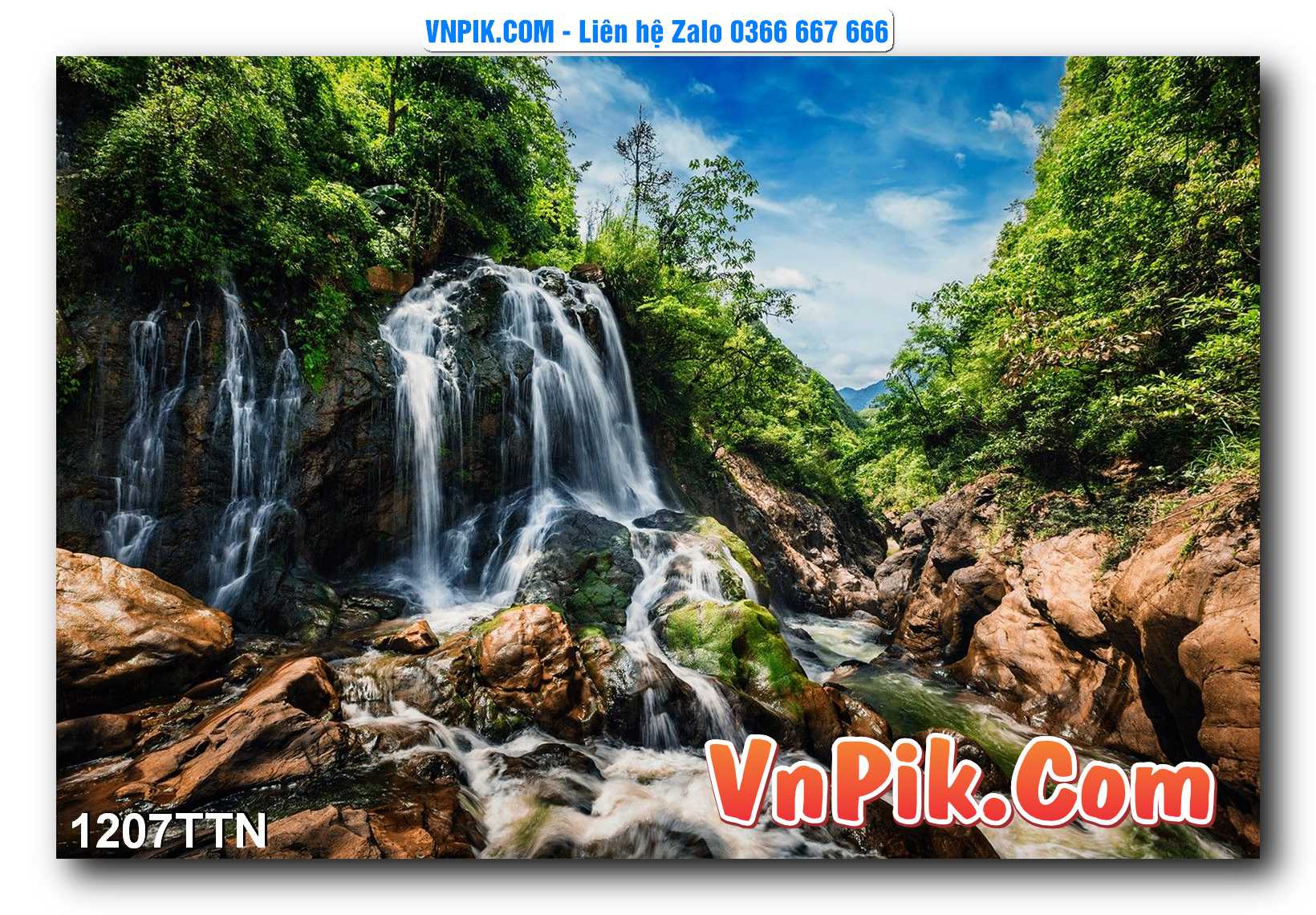 Tranh thác nước – Tranh phong thủy – Tranh treo tường mã 1207TTN