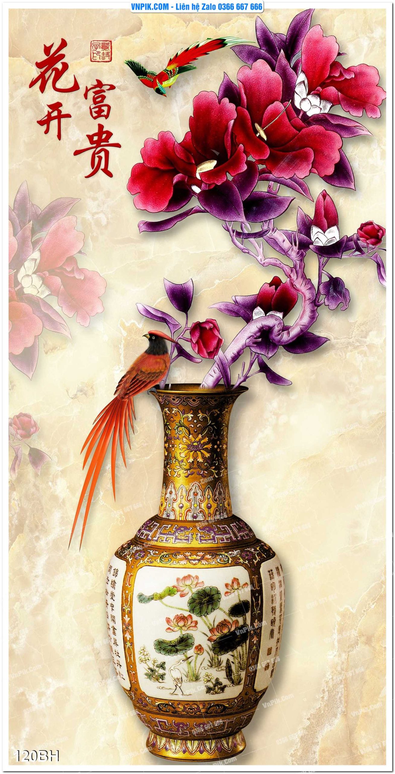 Tranh bình hoa nghệ thuật 120BH