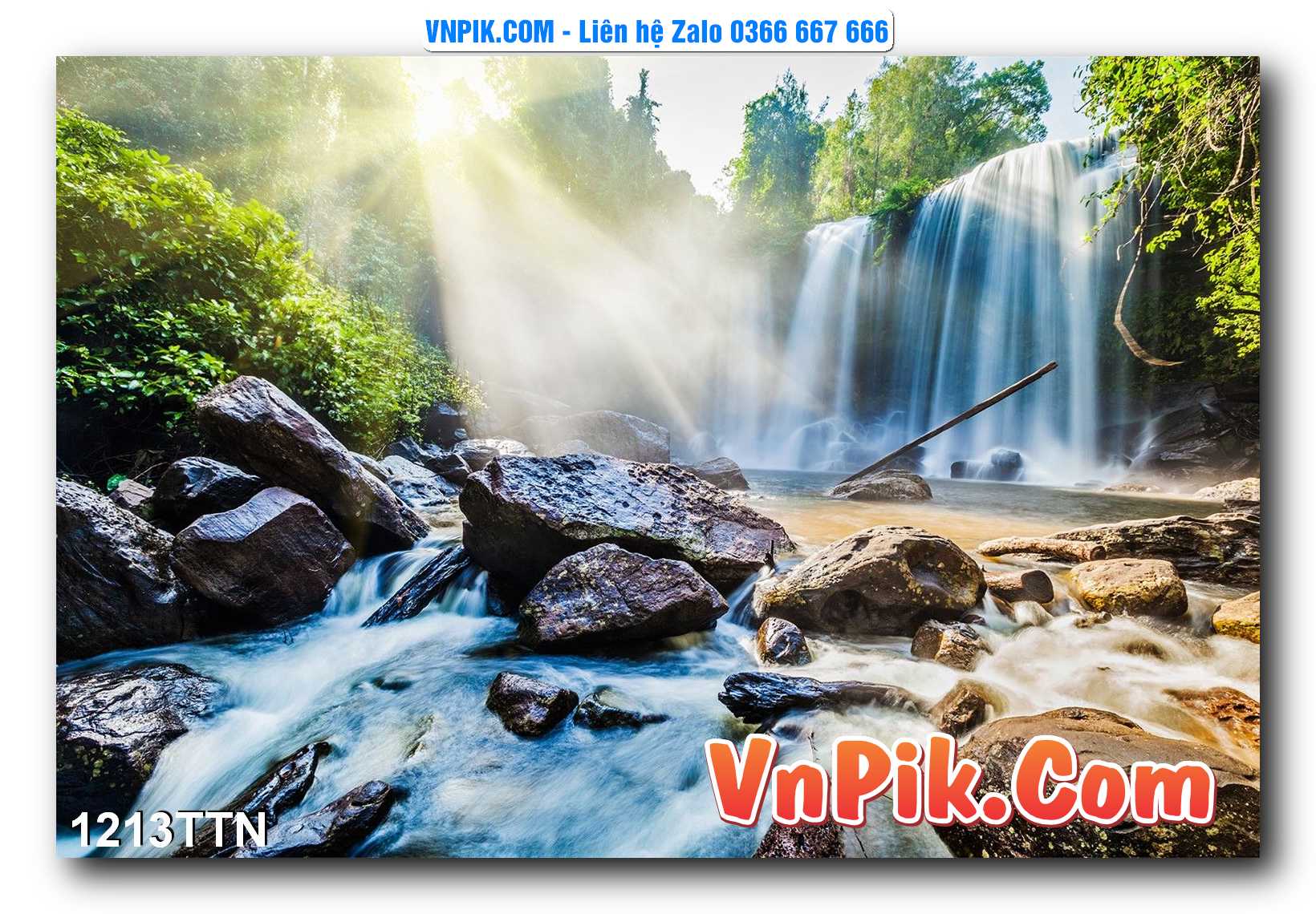 Tranh thác nước – Tranh phong thủy – Tranh treo tường mã 1213TTN