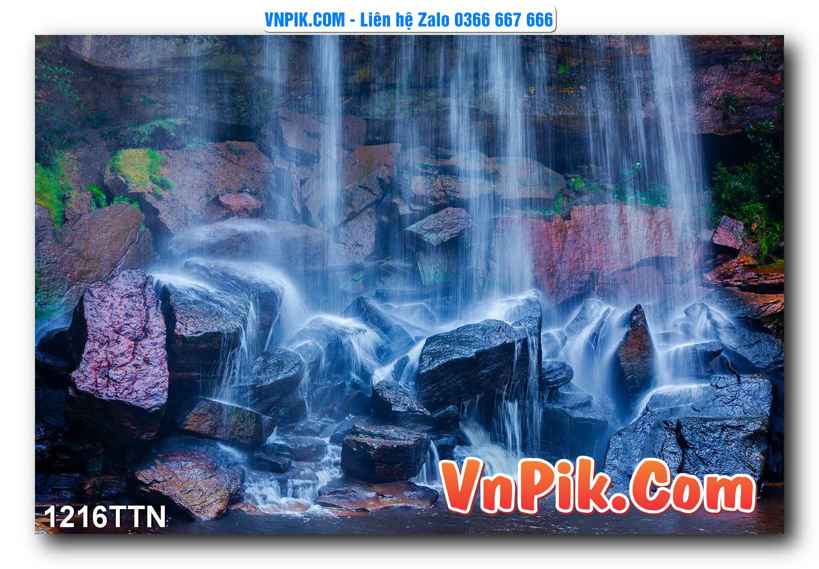 Tranh thác nước – Tranh phong thủy – Tranh treo tường mã 1216TTN